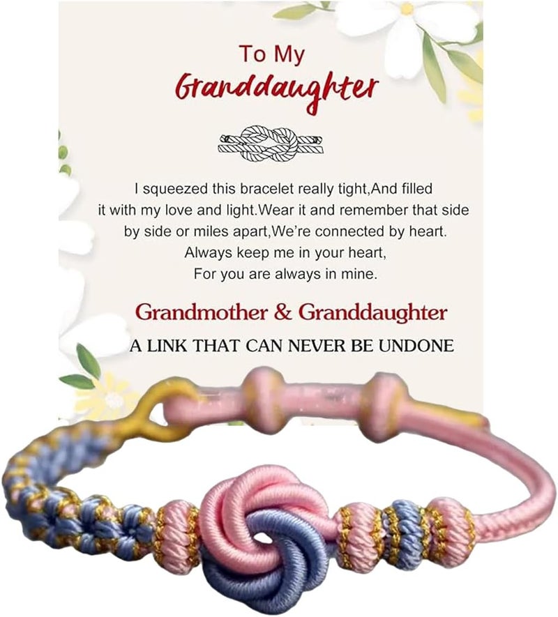 DivaGlamz To My Granddaughter-Infinity Forever Love Heart Bracelet, Natural Emperor Stone Double Layer Purple Beaded Woven Wrap Bracelets Adjustable Mind Peace Gift Jewelry - Image 5